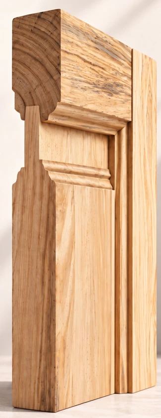 Pine moulding cross-section showing the timber profile